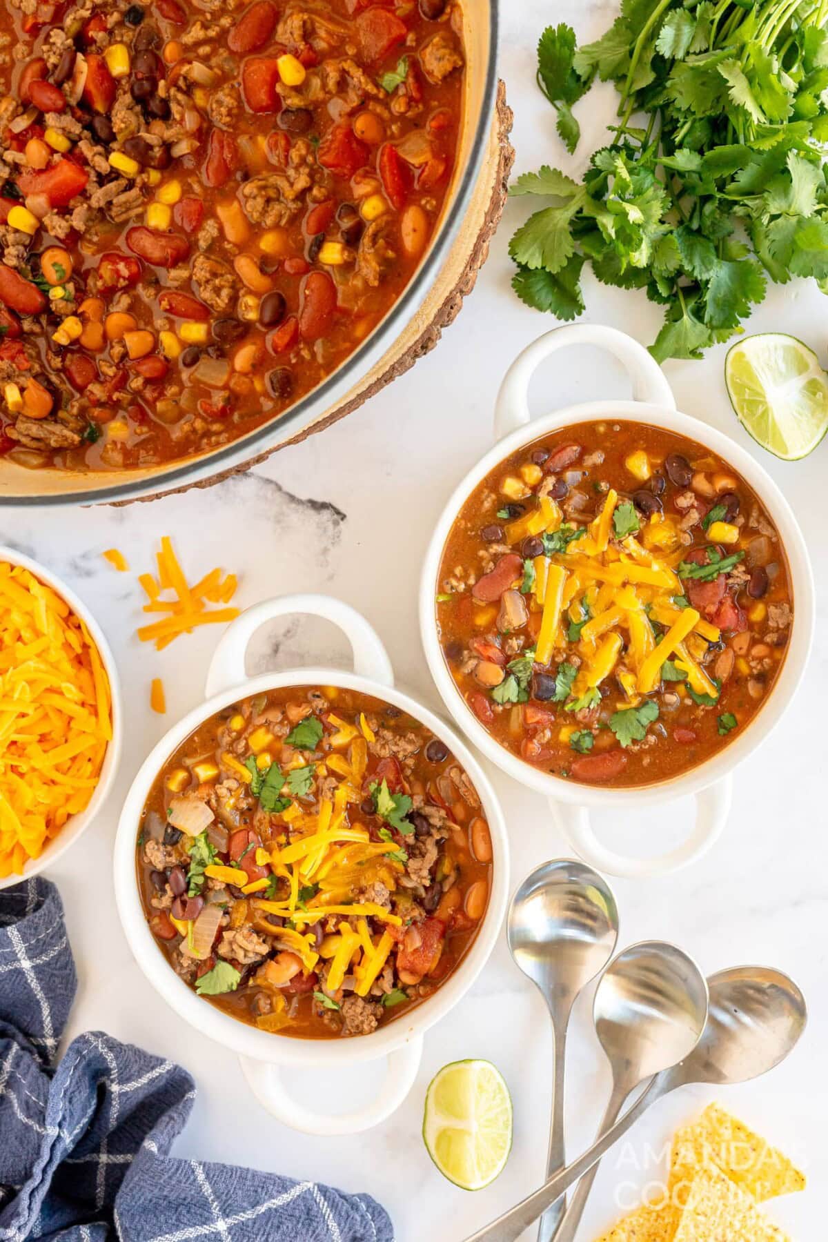 2 bowls of taco soup