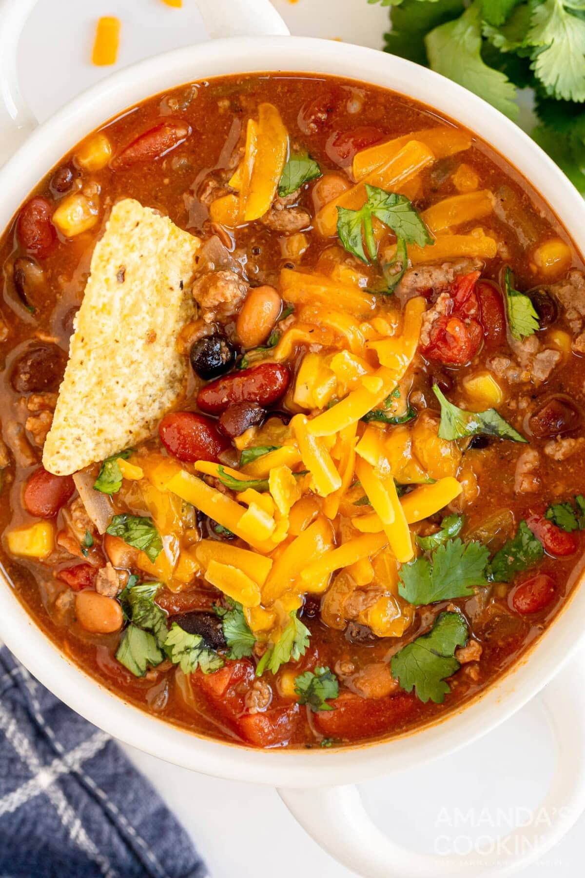 bowl of taco soup