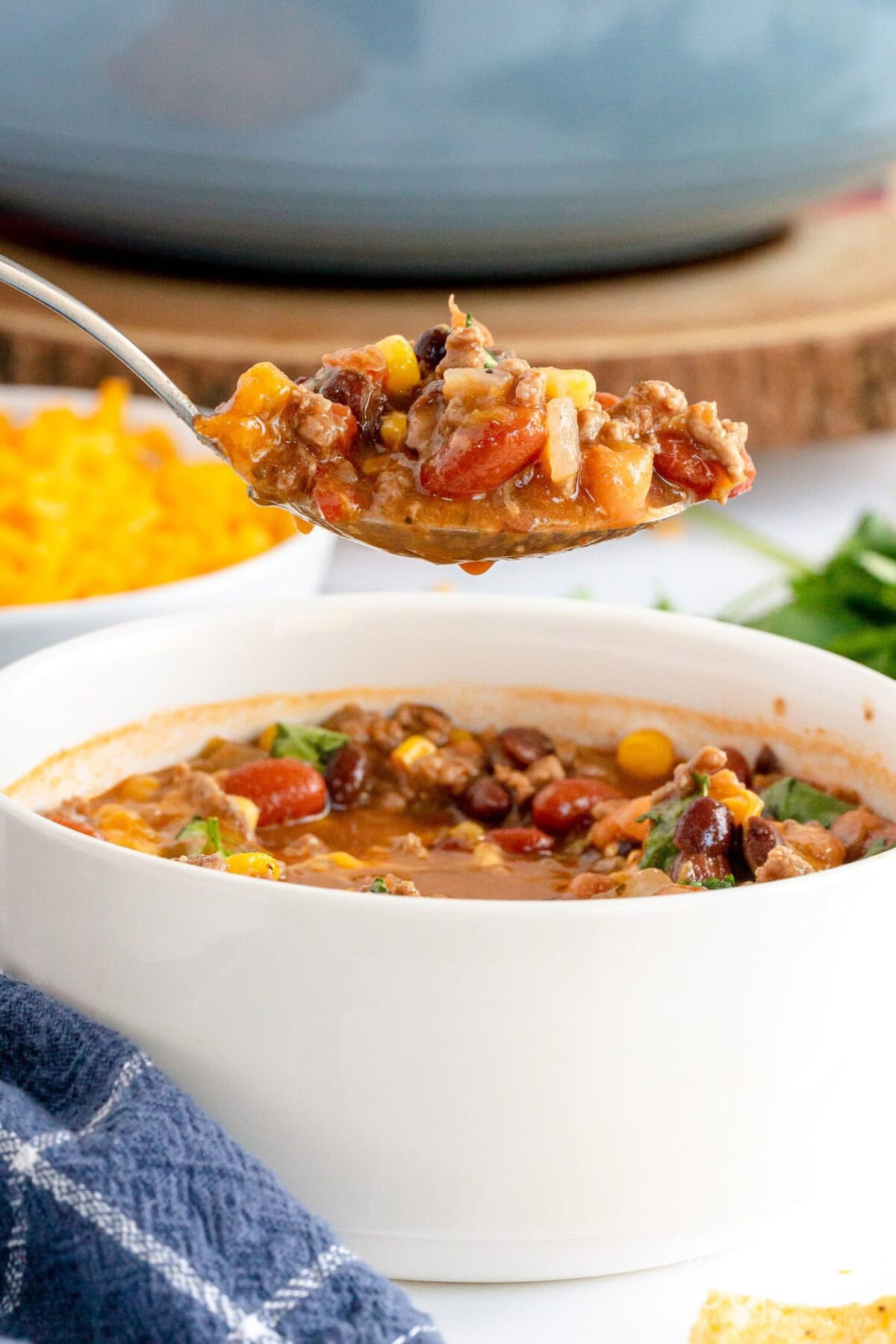 spoon full of taco soup