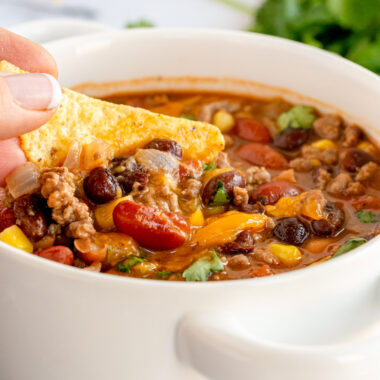 bowl of taco soup