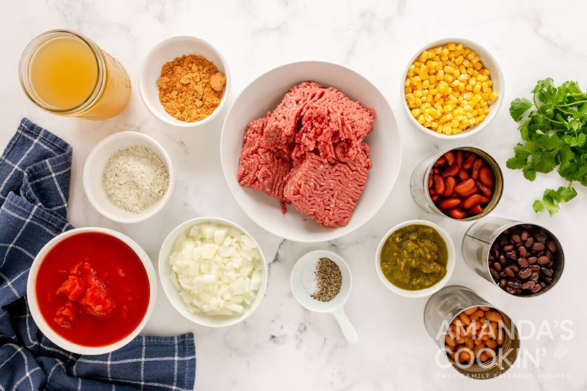 ingredients for taco soup