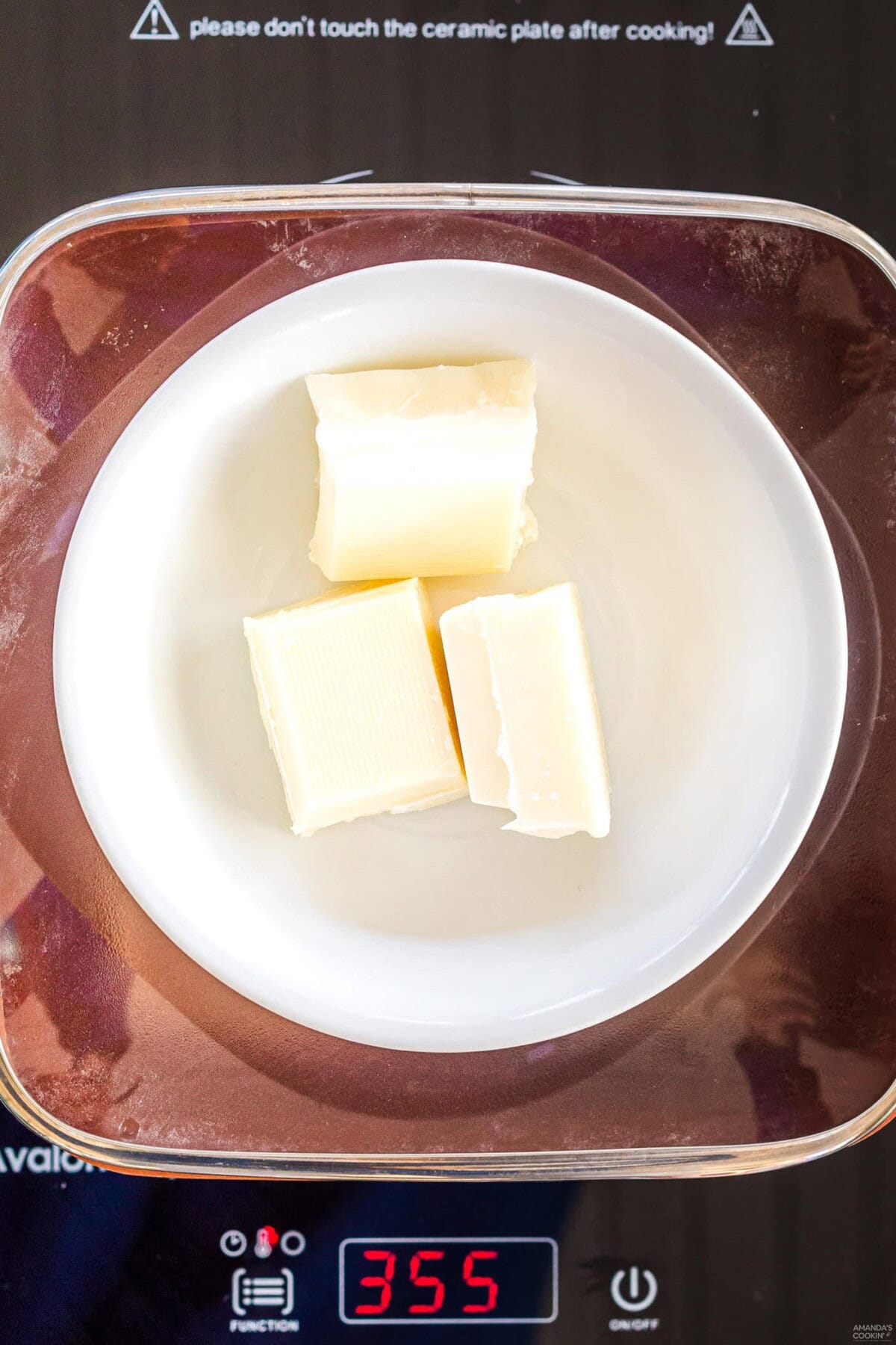 melting white chocolate in double boiler