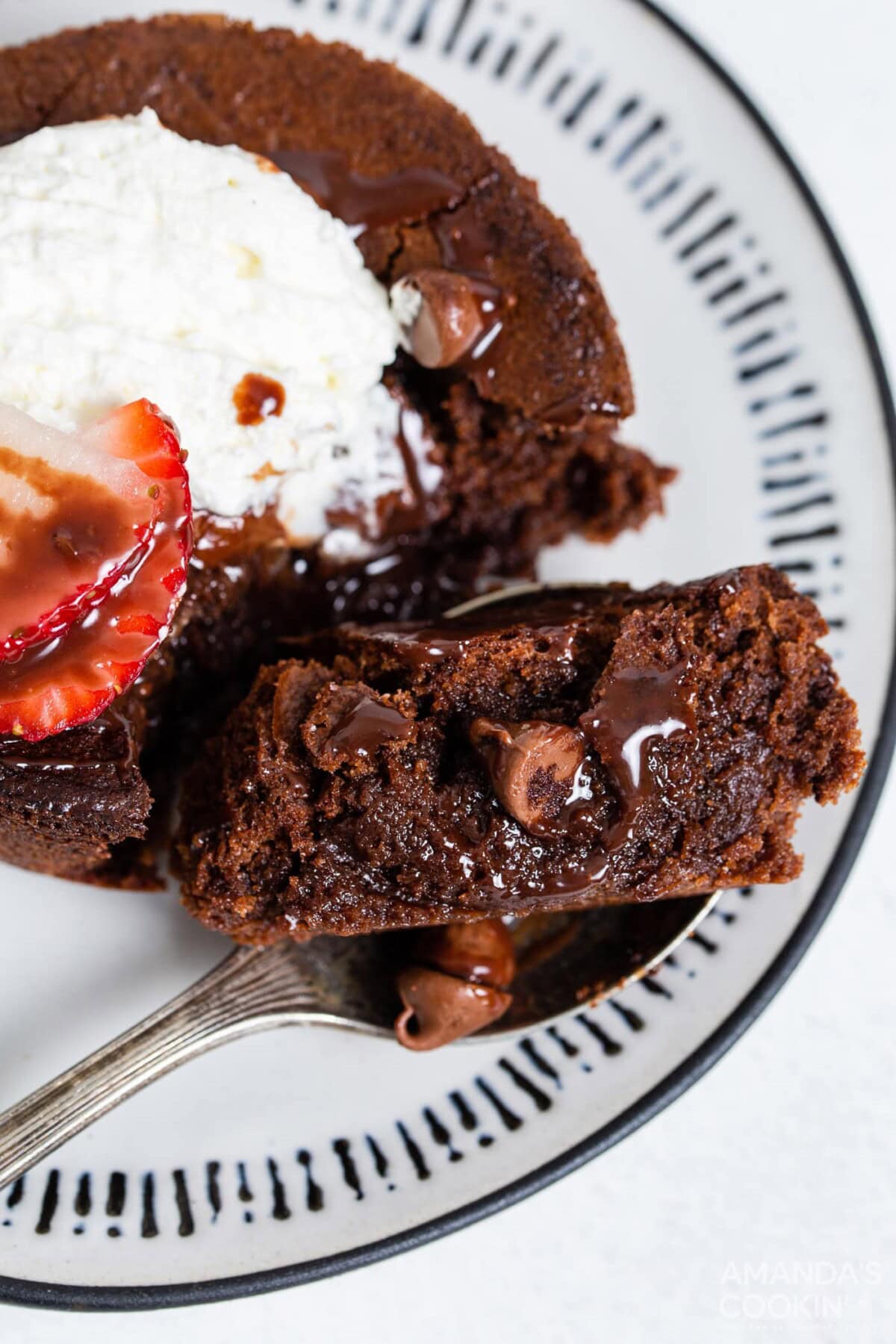 fork full of brownie