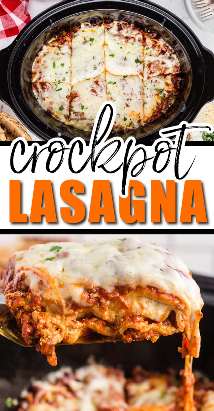 Crockpot Lasagna - Amanda's Cookin' - Slow Cooker