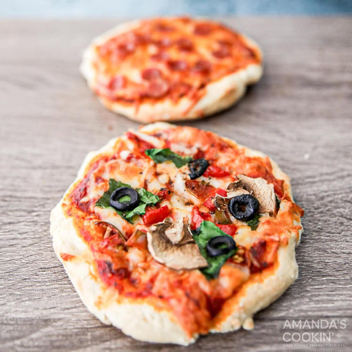 2 Air Fryer Pizzas