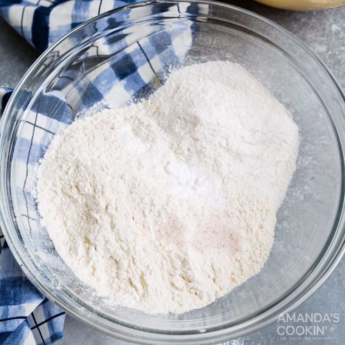 dry ingredients in mixing bowl