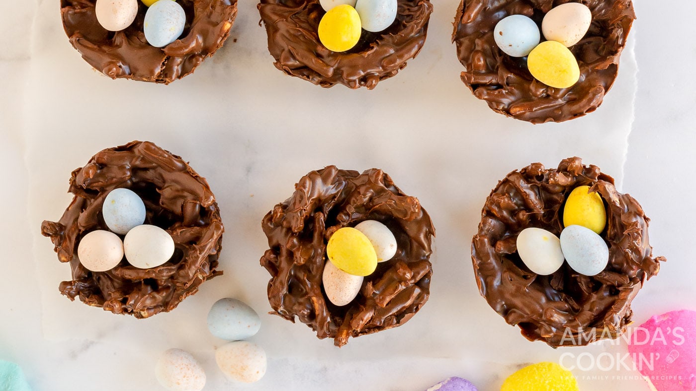 These adorable bird nest cookies are quick and easy to make and are the perfect Easter dessert to ma