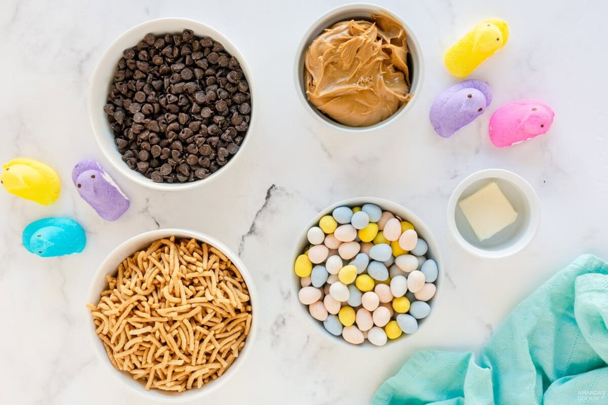 ingredients for Bird Nest Cookies