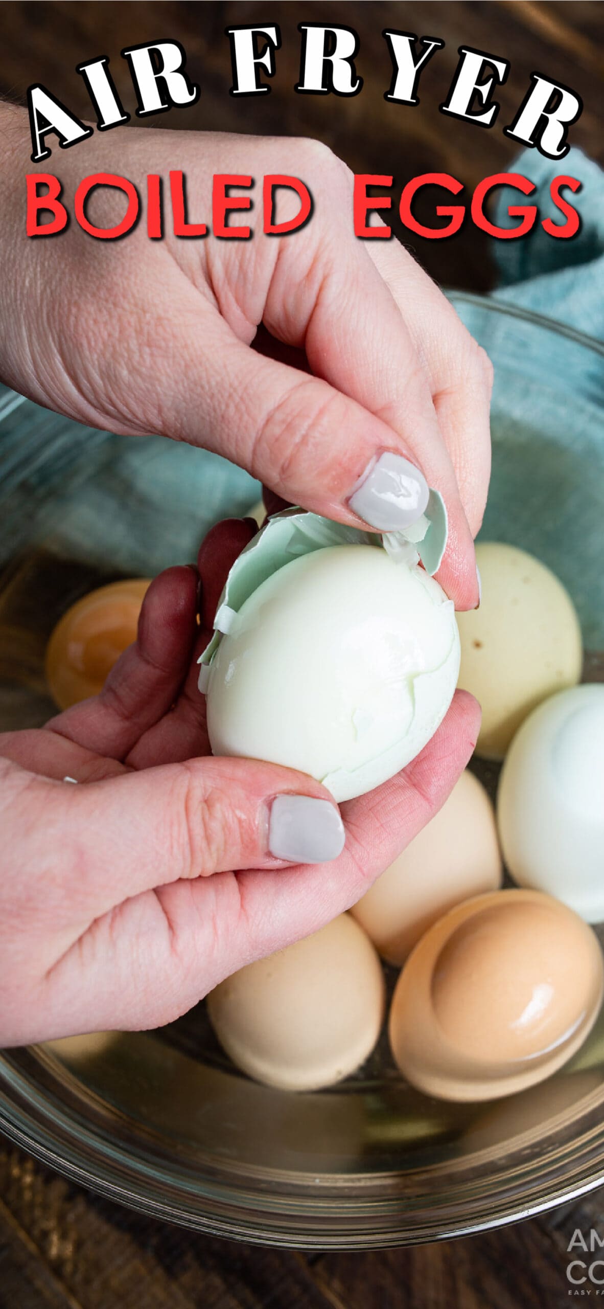 Air Fryer Hard Boiled Eggs - Amanda's Cookin' - Air Fryer Recipes