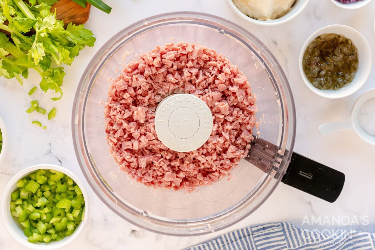 ham in a food processor
