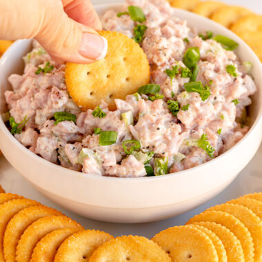 bowl of ham salad