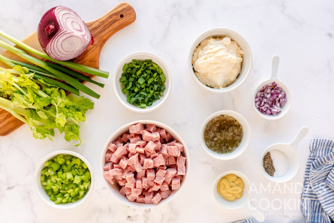 Ham Salad ingredients