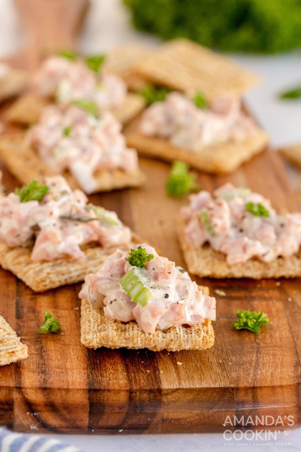 ham salad on crackers