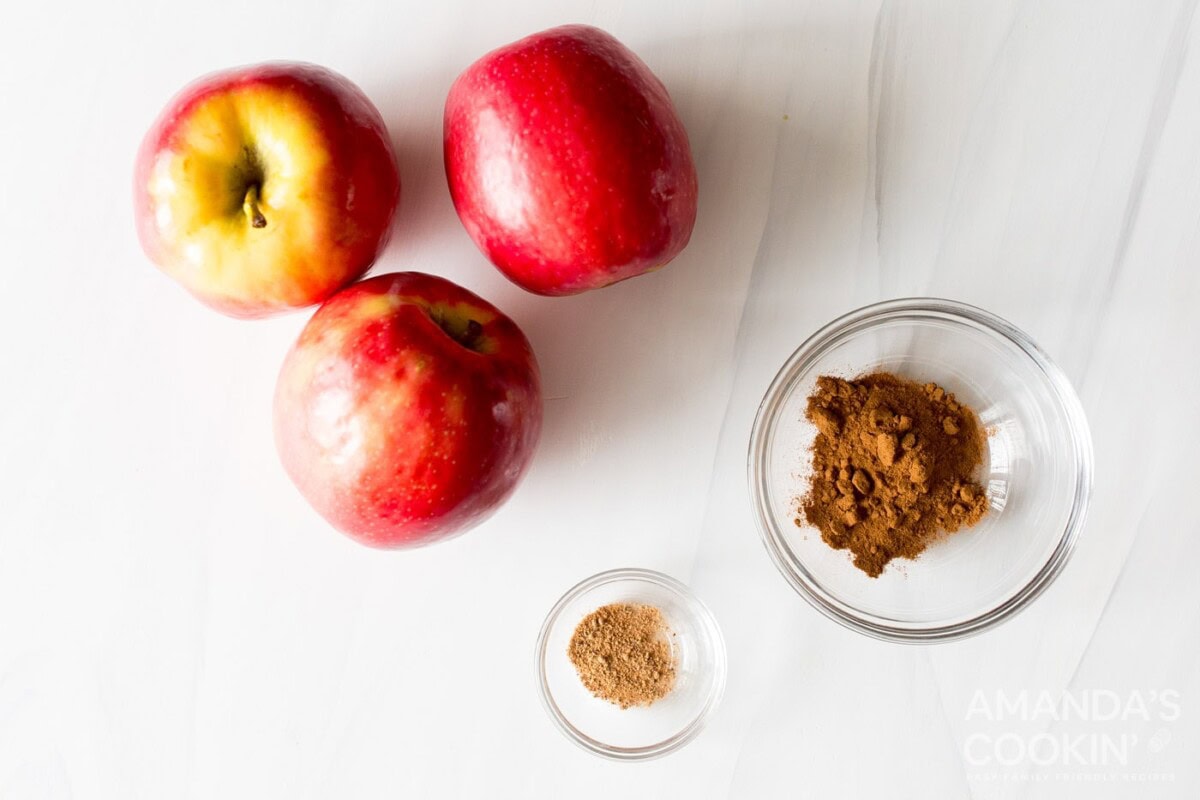 ingredients for making air fryer apple chips