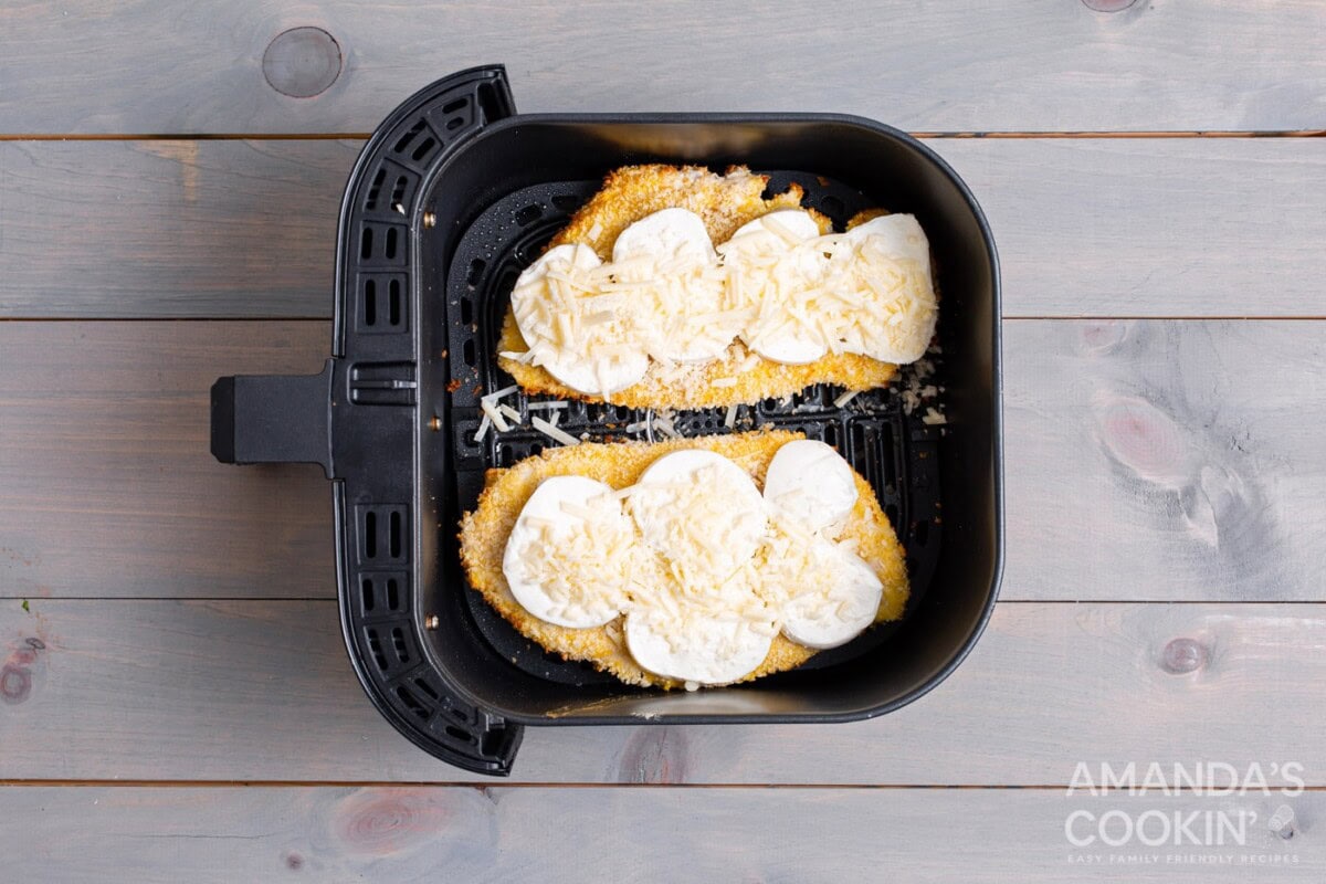 cheese on chicken in air fryer
