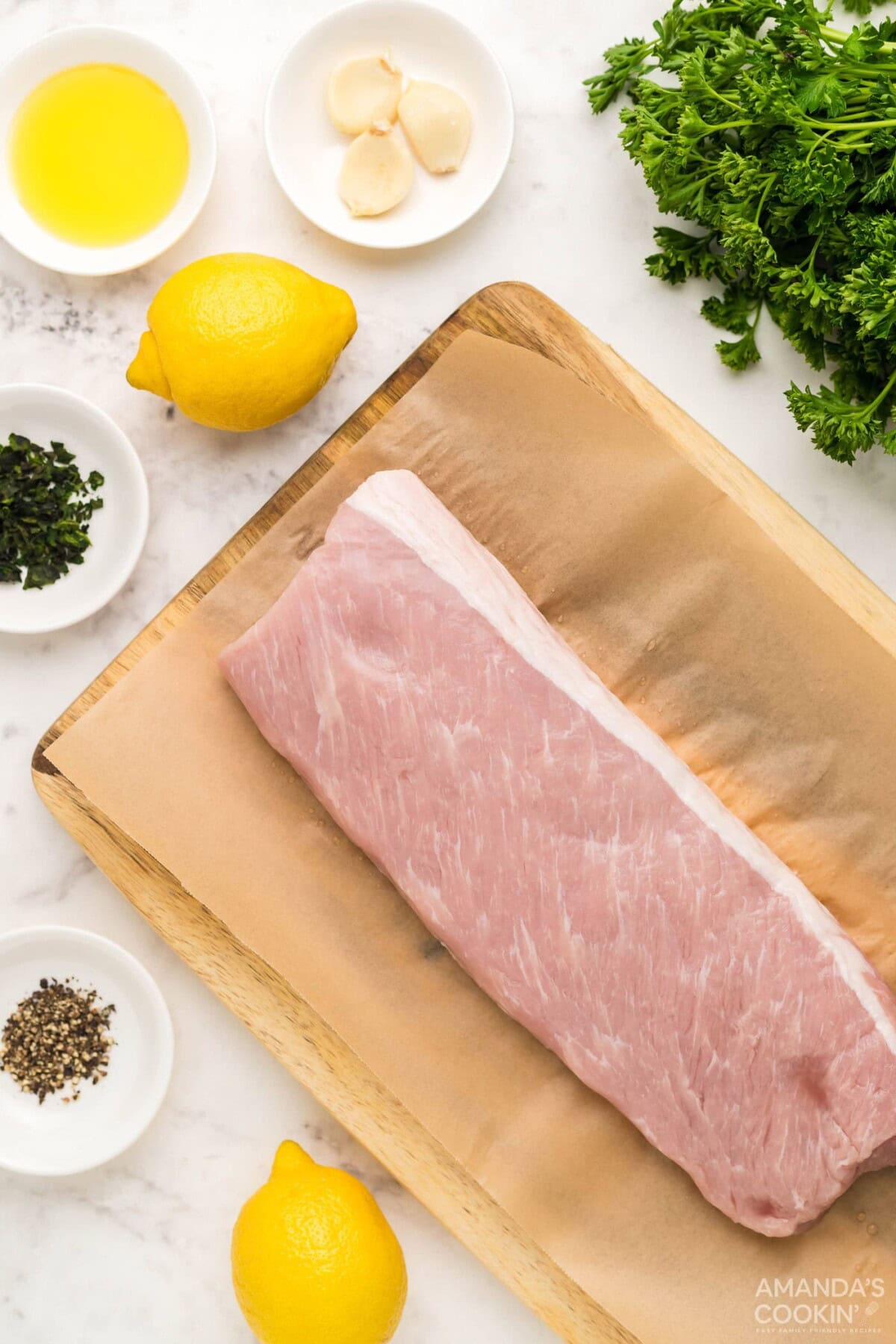 ingredients for Air Fryer Pork Tenderloin