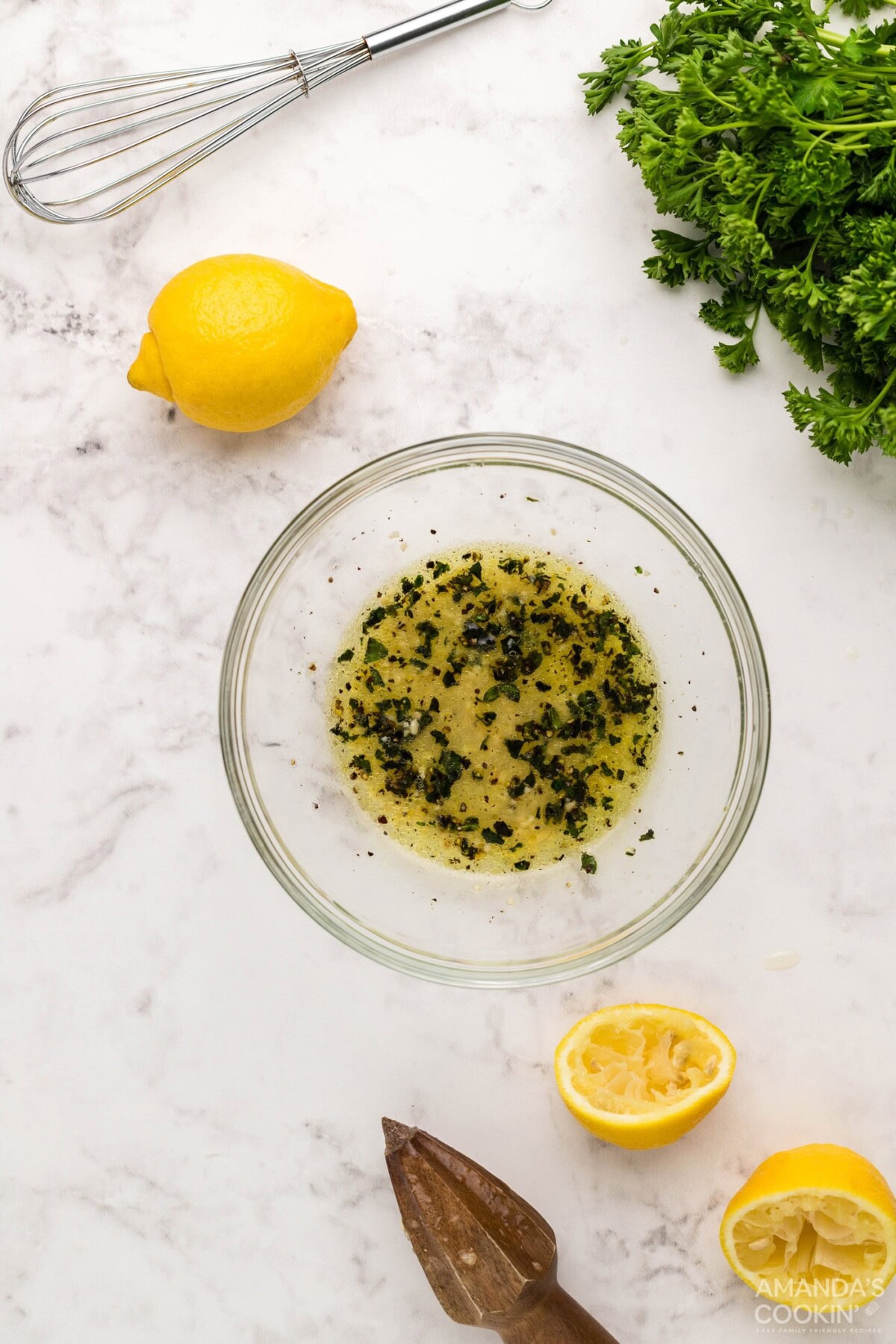 marinade ingredients in a mixing bowl