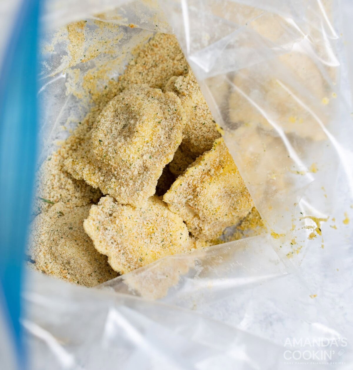 ravioli in breadcrumbs bag