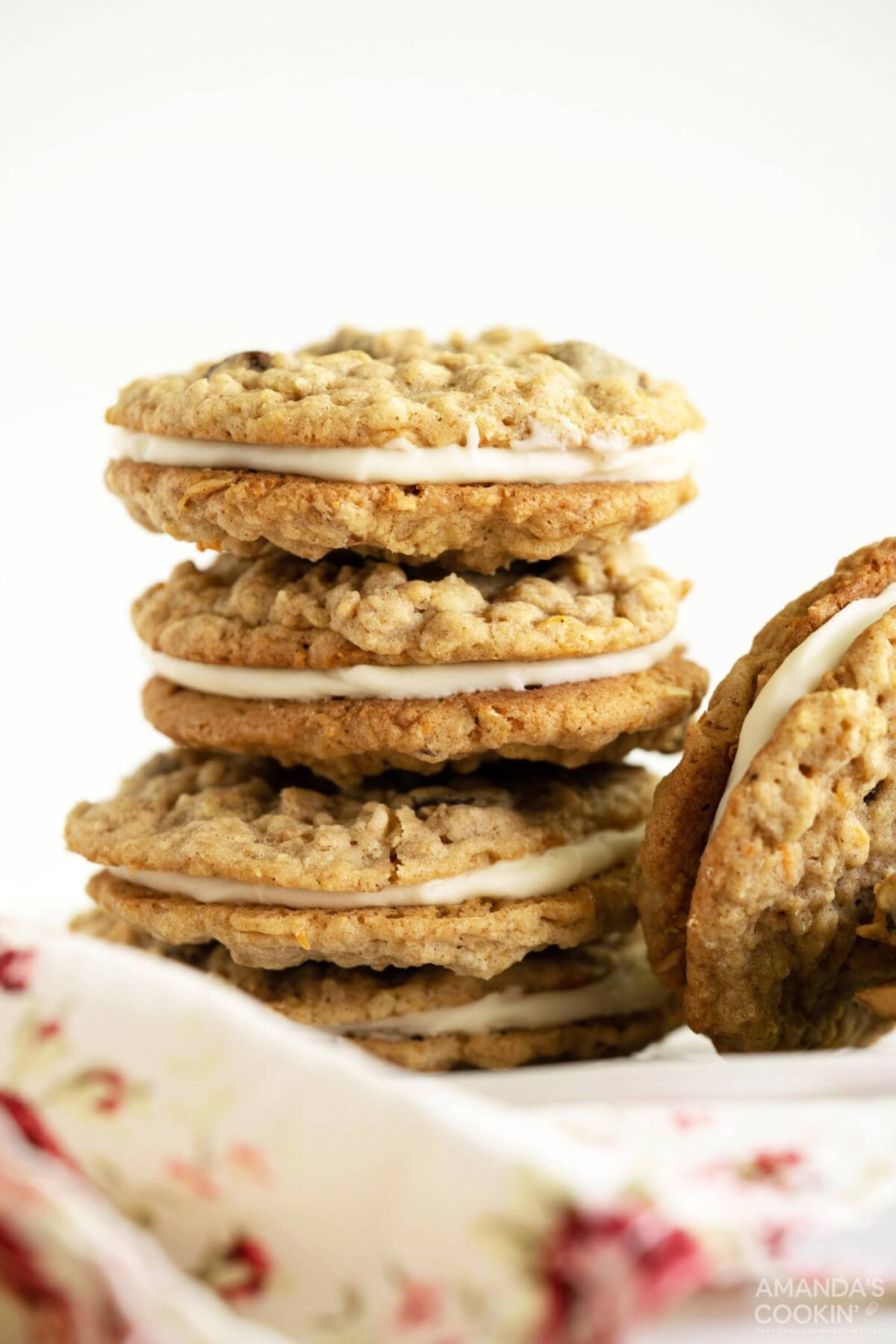 stack of Carrot Cake Sandwich Cookies