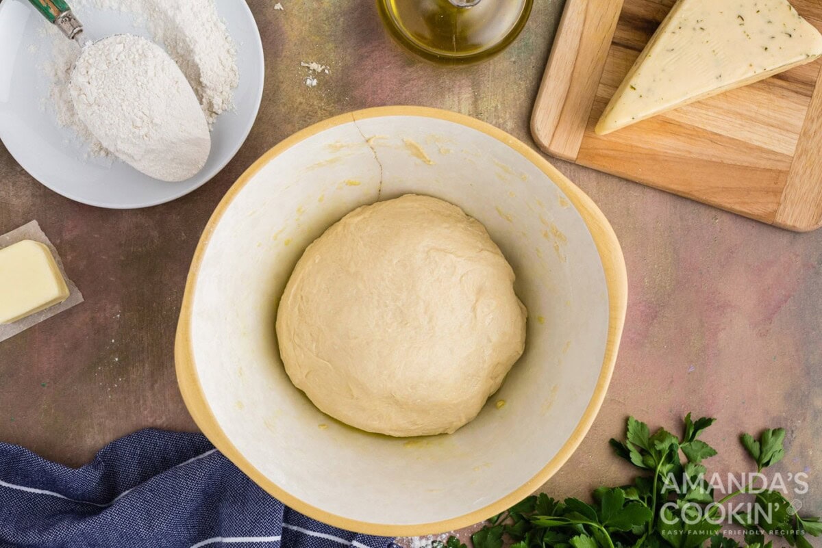 dough ball in a bowl