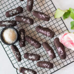 wire rack of homemade bounty bars