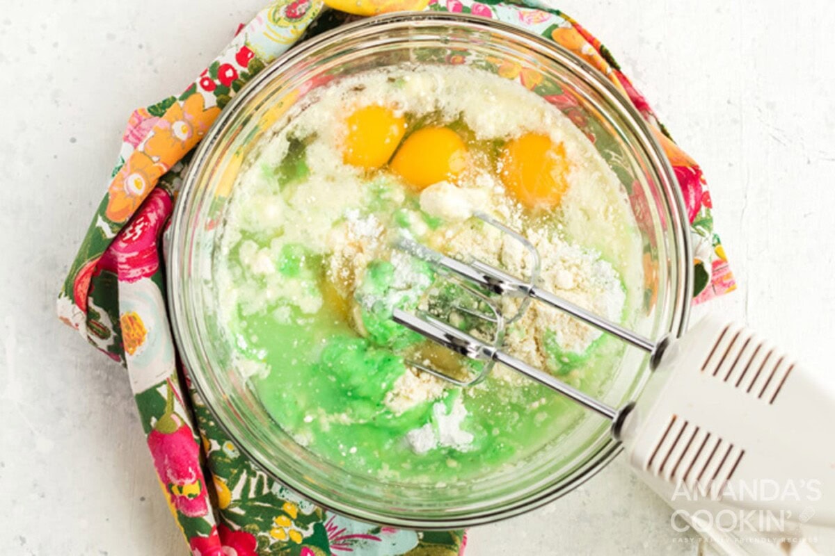 beating cake mix
