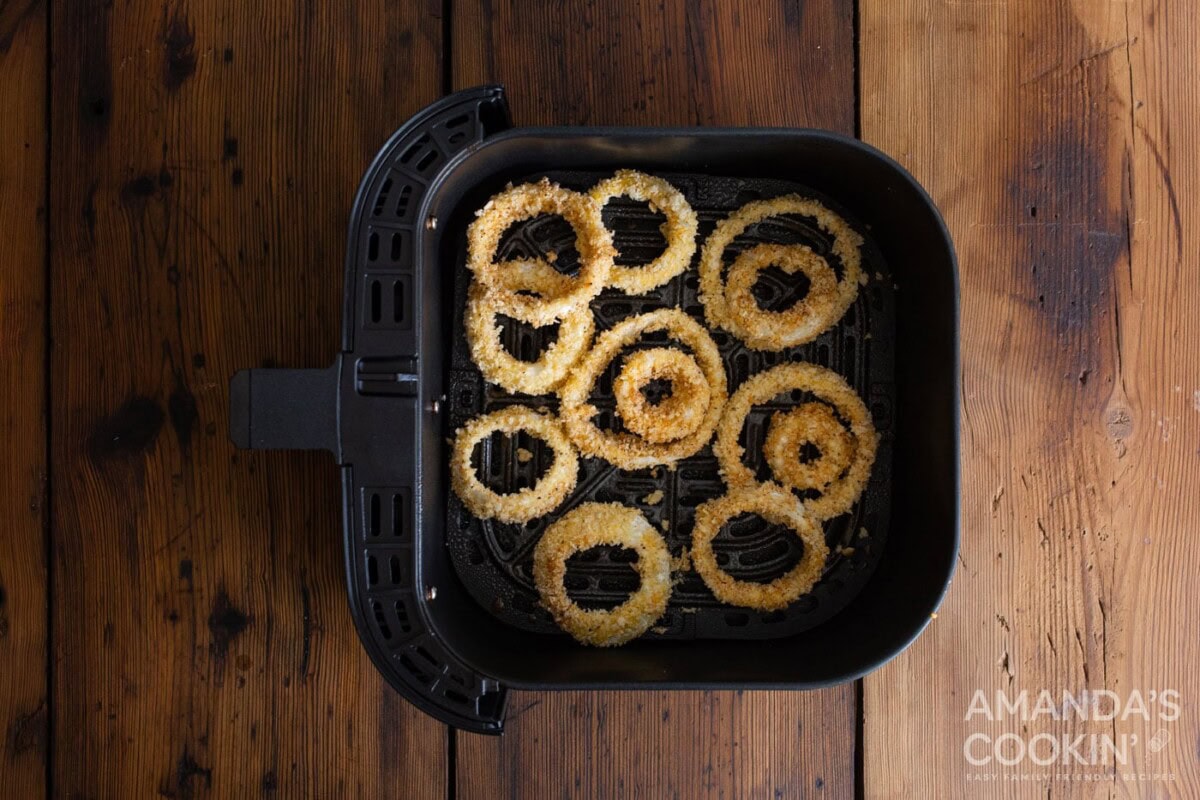 breaded onion rings in the air fryer