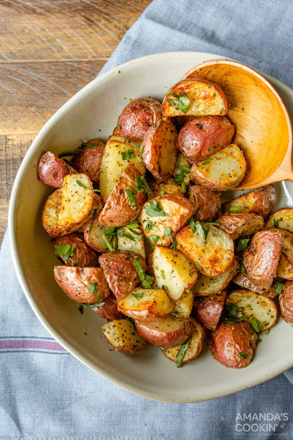 Air Fryer Roasted Potatoes - Amanda's Cookin' - Air Fryer Recipes