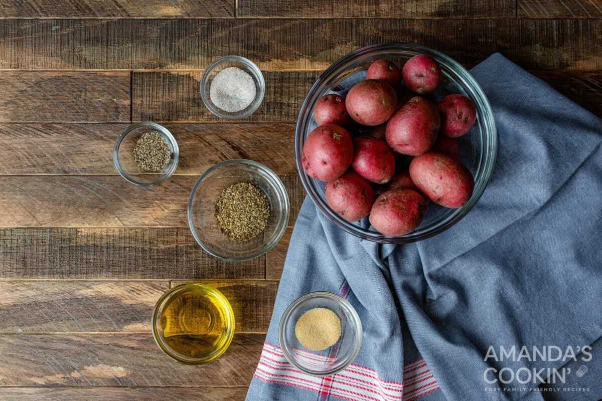 ingredients for Air Fryer Roasted Potatoes