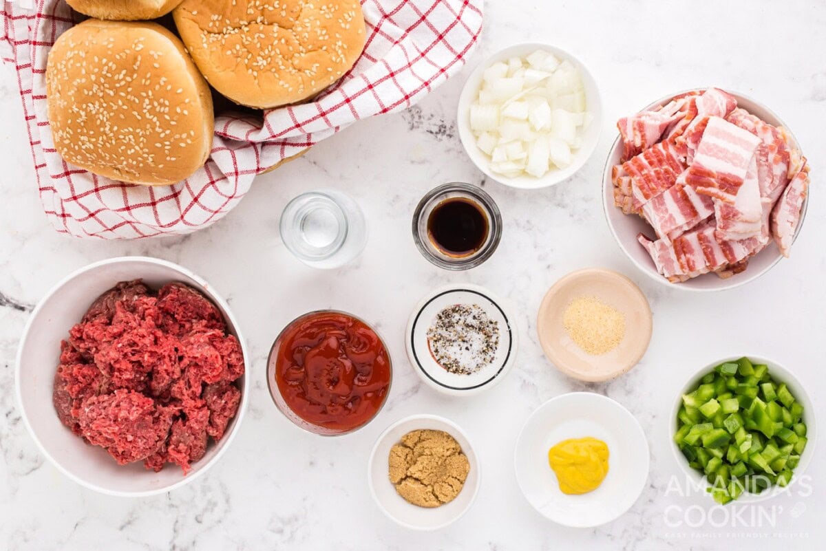 ingredients you need for Bacon Sloppy Joes