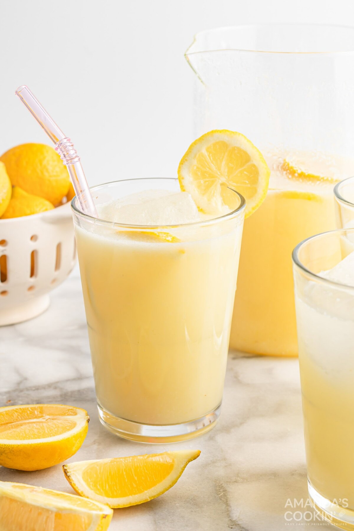 glass of Frozen Lemonade