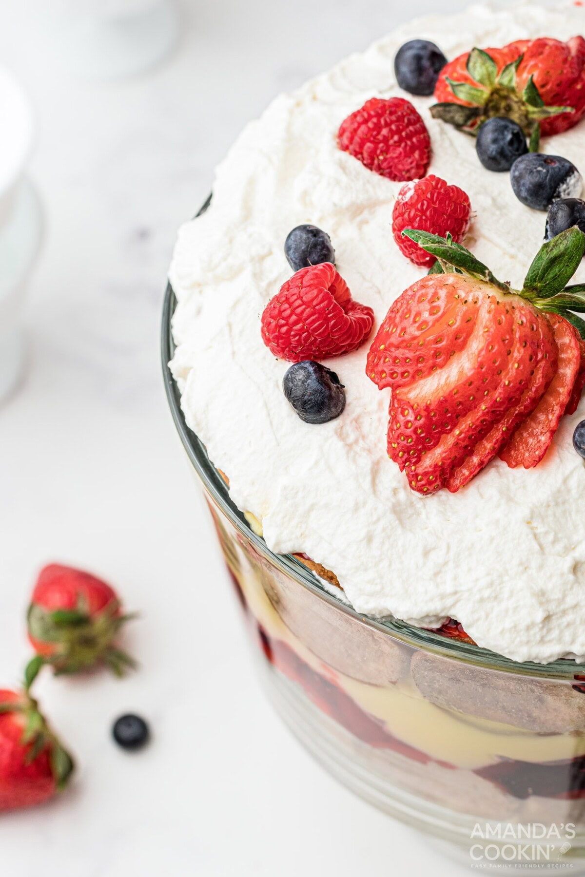 overhead view of Jello Trifle