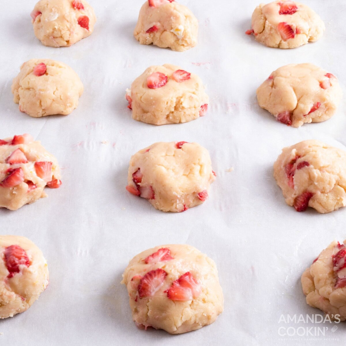 strawberry lemonade cookie dough balls