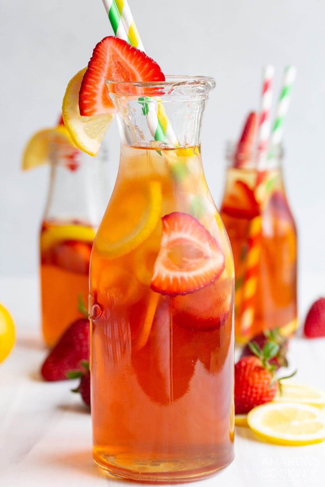 strawberry sweet tea in a bottle