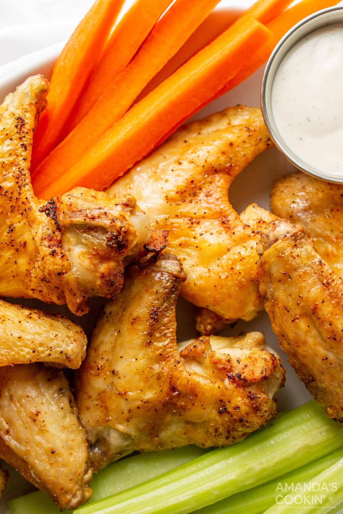 Air Fryer Chicken Wings in a basket