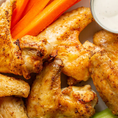 Air Fryer Chicken Wings in a basket