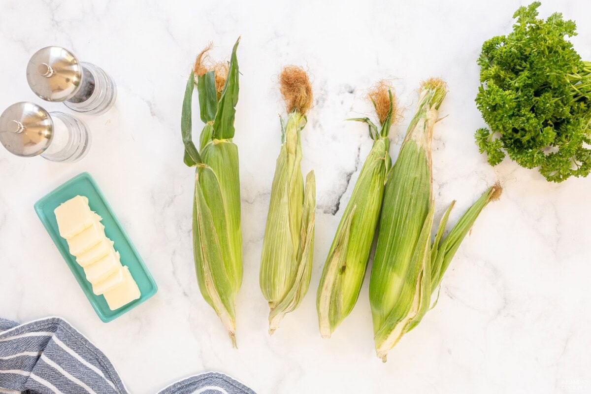 ingredients for Grilled Corn on the Cob
