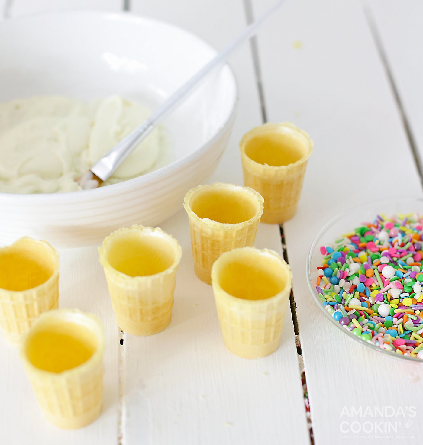 Ice Cream Cone Rum Chata Shots Amanda's Cookin' Cocktails