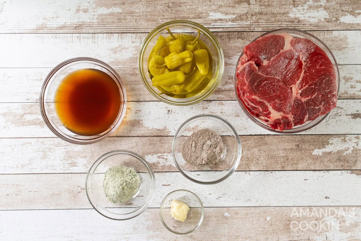 ingredients for Instant Pot Mississippi Pot Roast