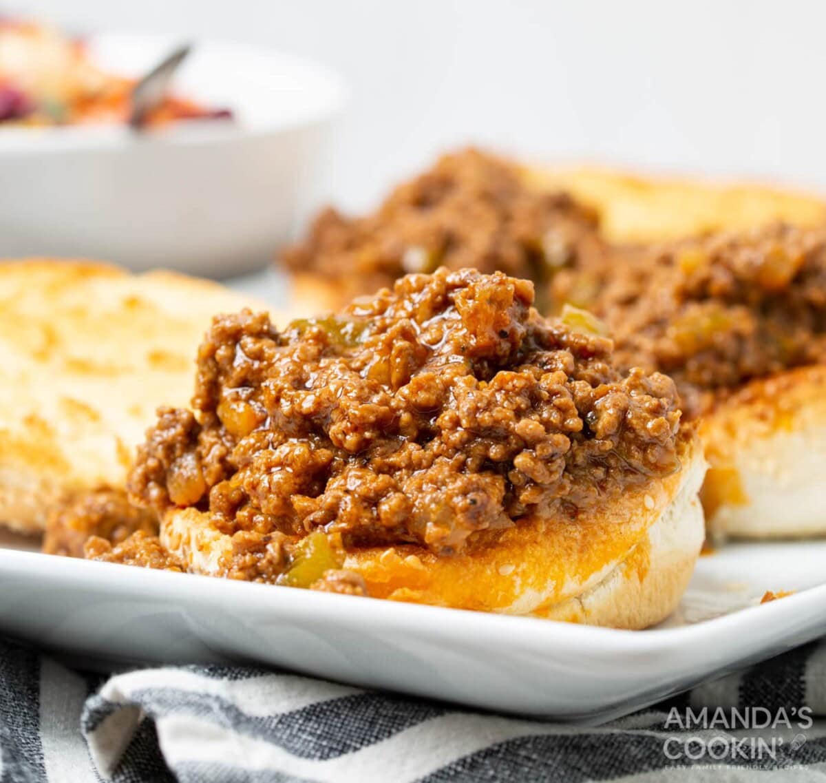 open face Instant Pot Sloppy Joe