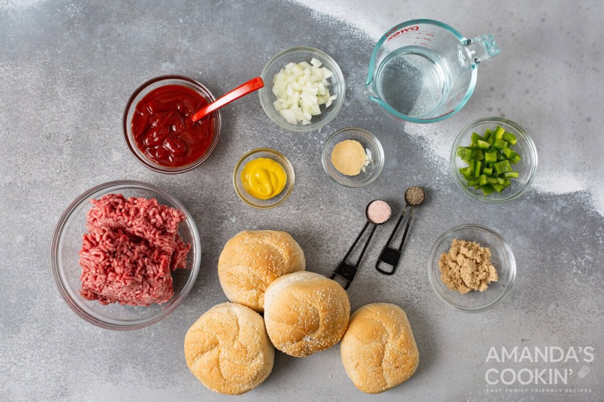 ingredients needed to make Instant Pot Sloppy Joe