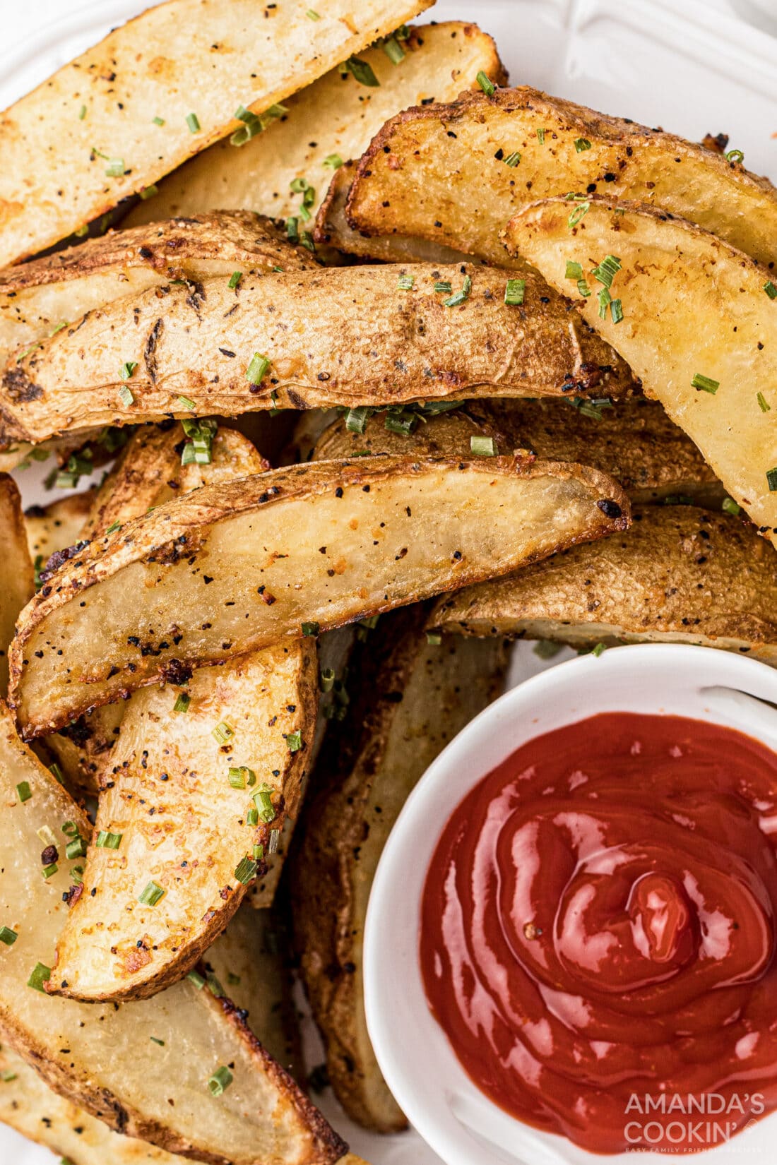 Potato Wedges with ketchup 