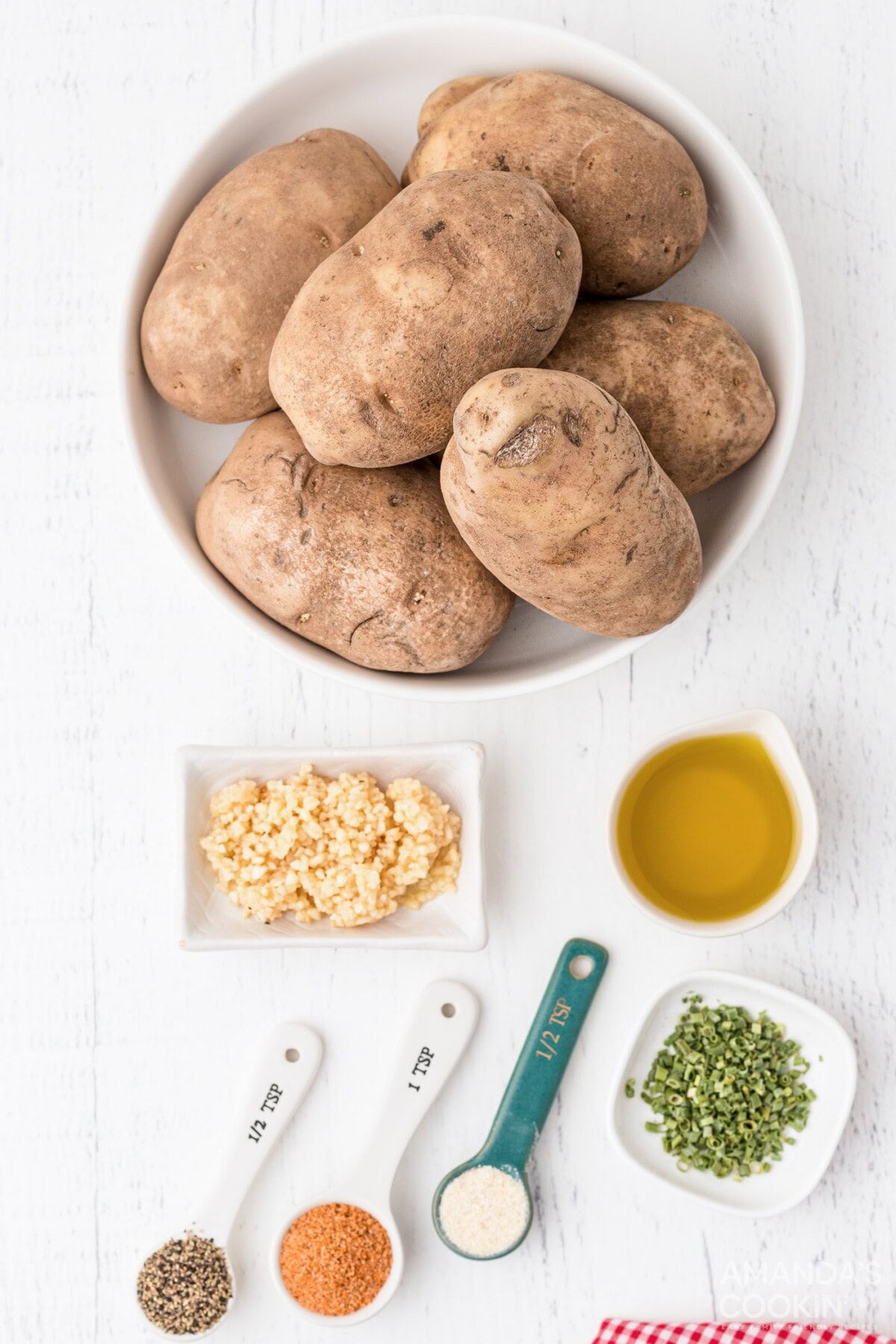 ingredients to make Potato Wedges