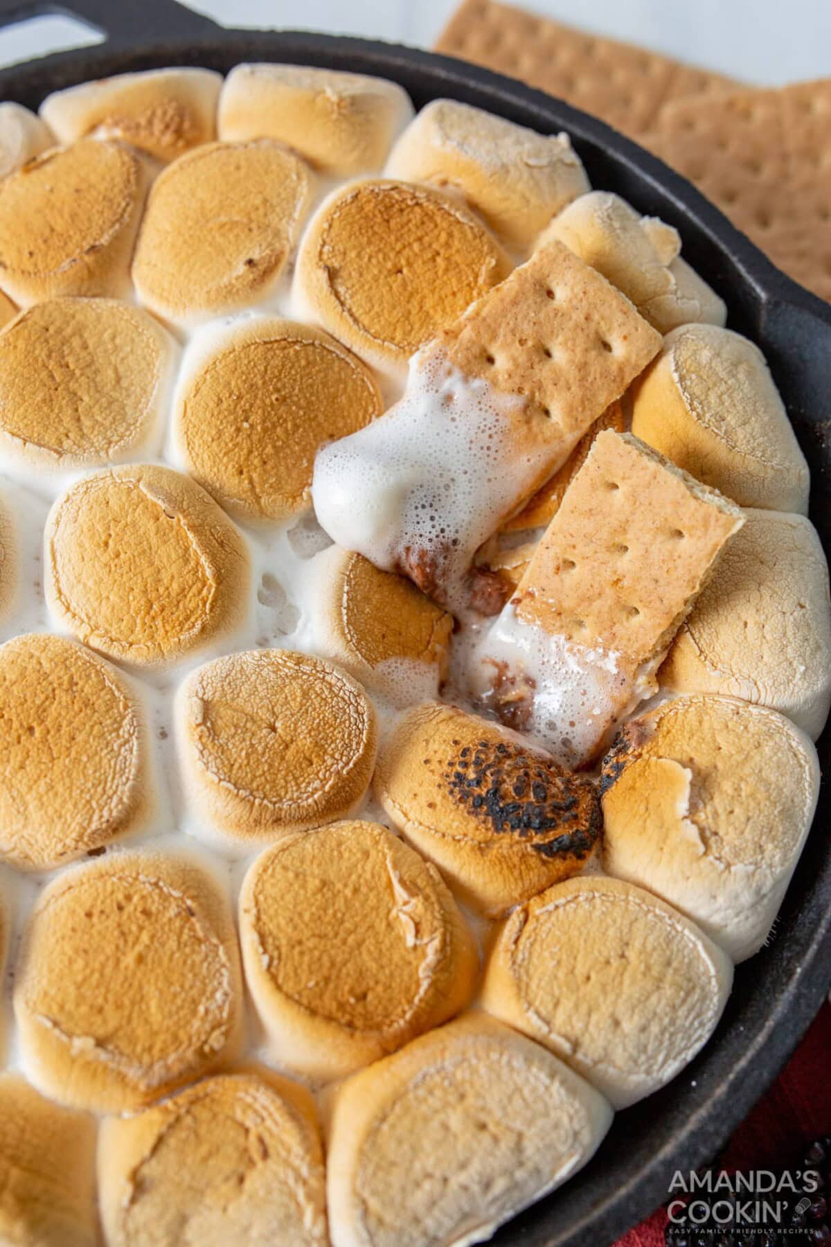 S'mores Dip with graham crackers