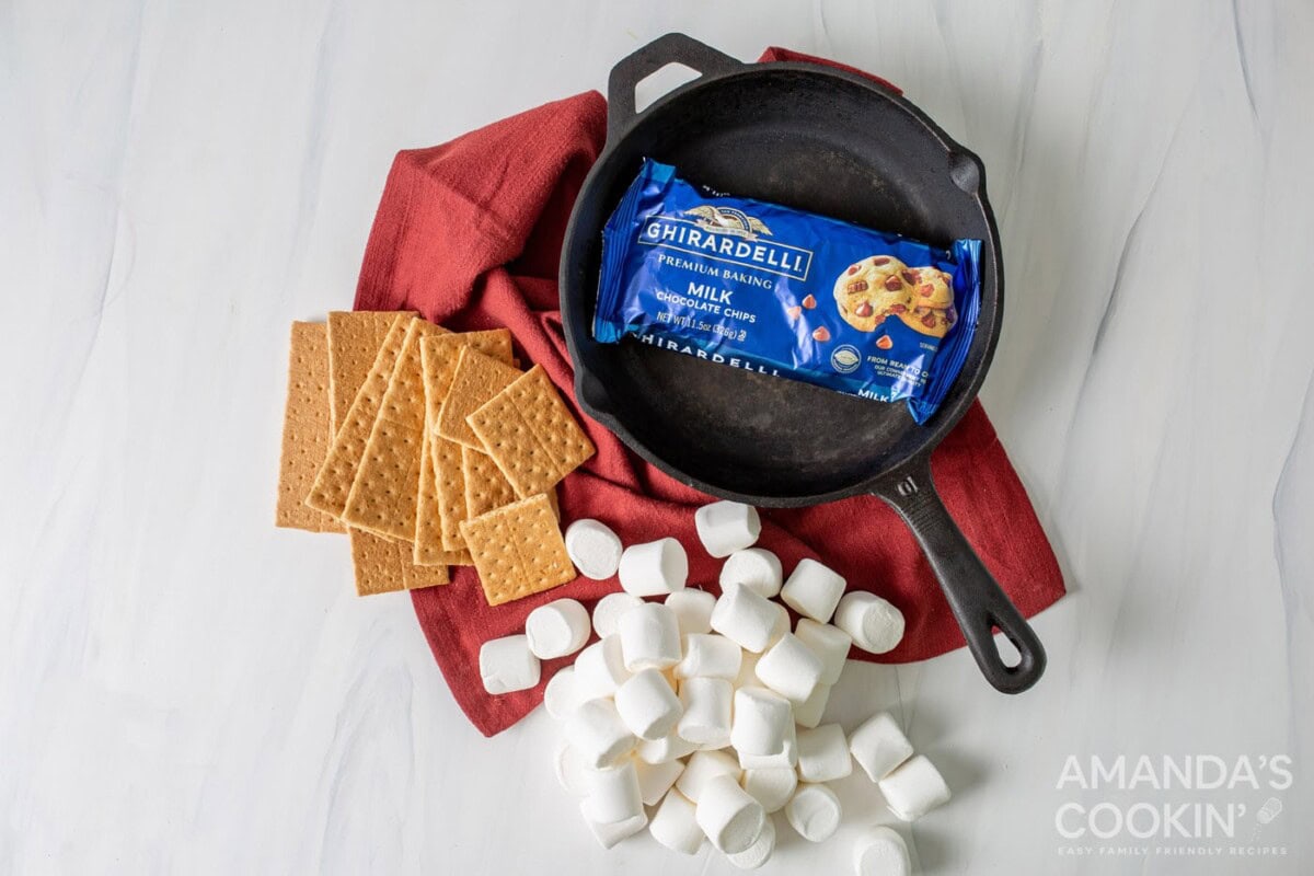ingredients for making smores dip