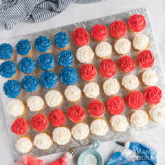 american flag cupcake cake