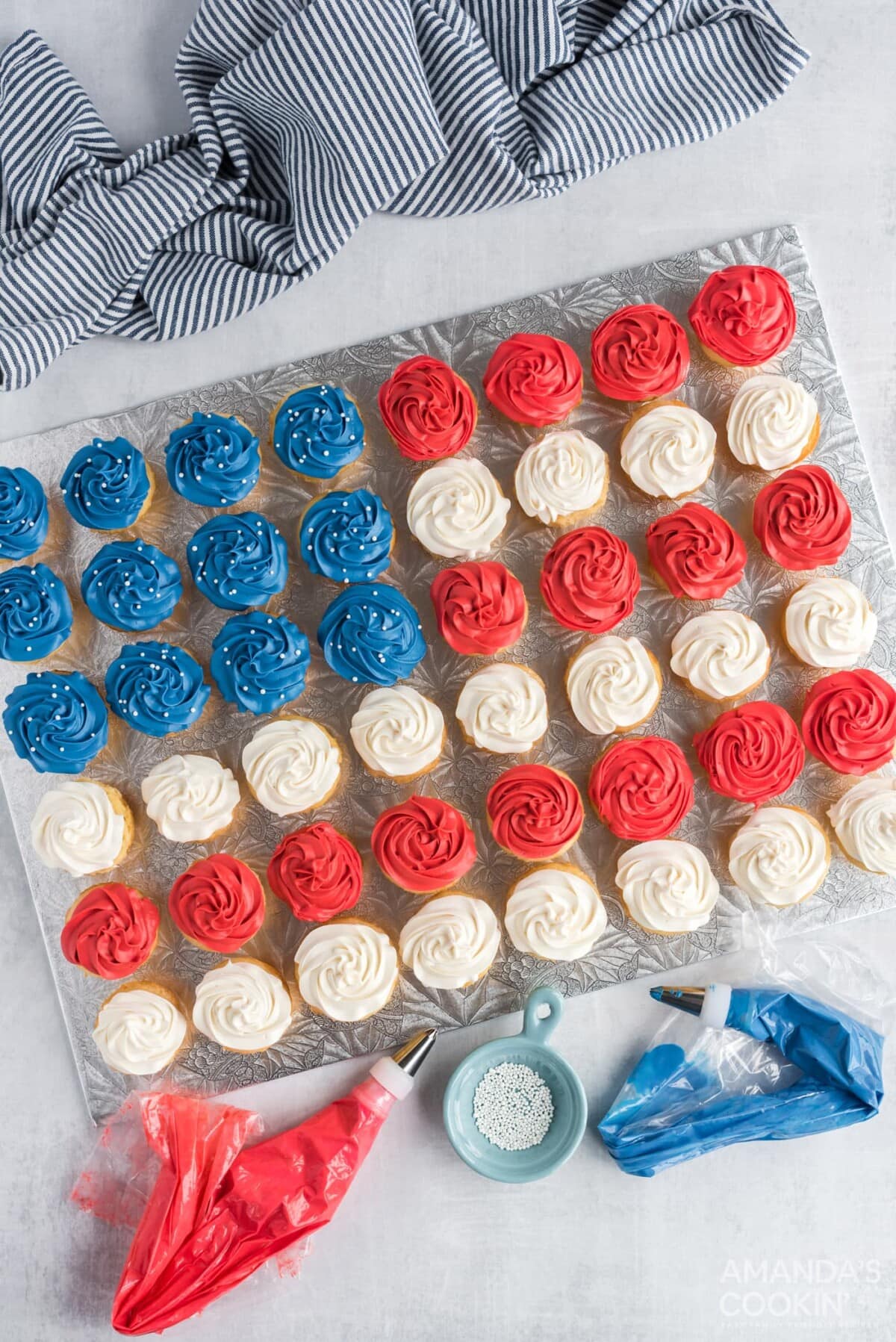 American Flag Cupcakes