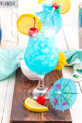 Blue Lagoon Cocktail - Amanda's Cookin' - Cocktails