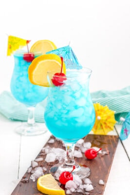 Blue Lagoon Cocktail - Amanda's Cookin' - Cocktails