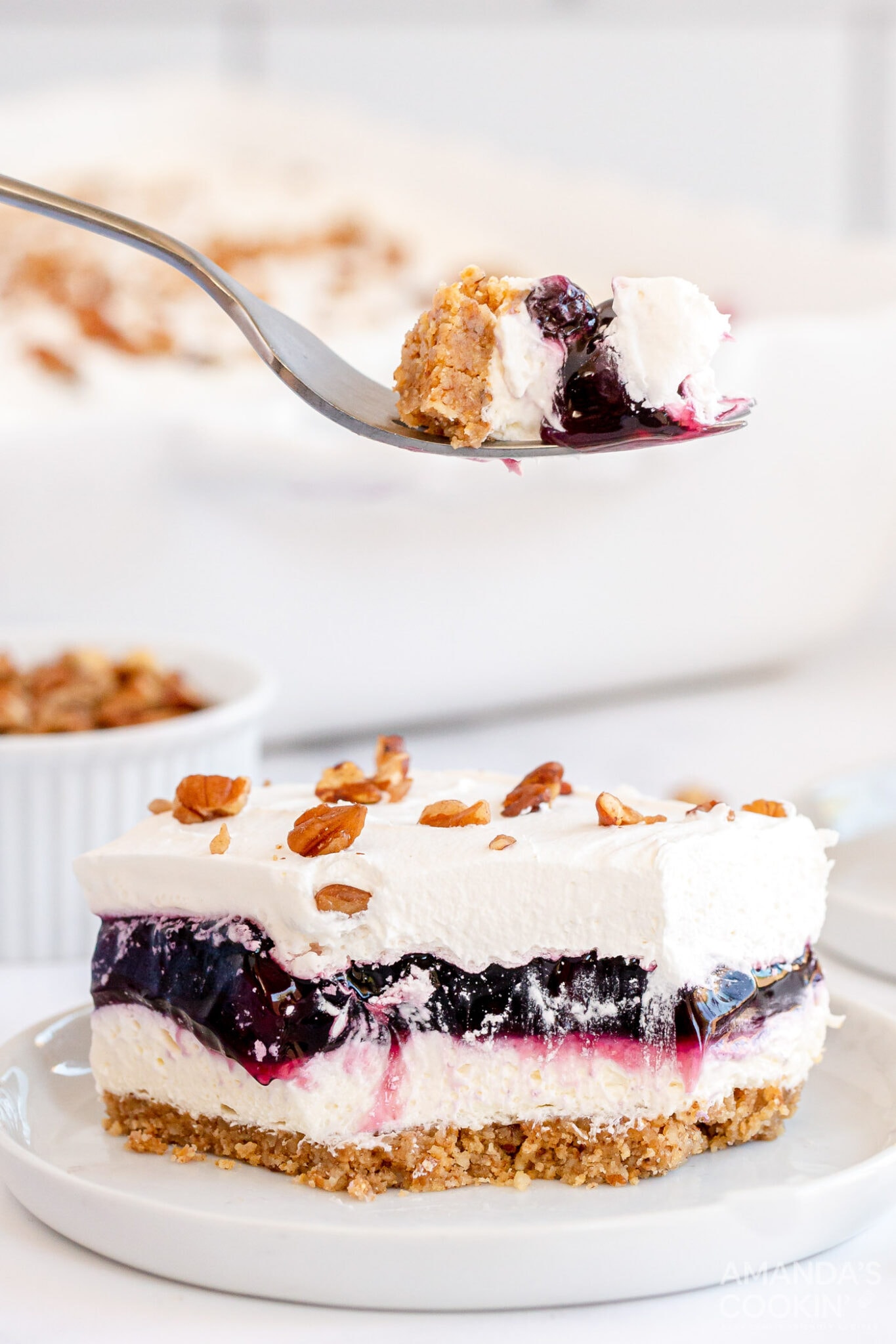 Blueberry Delight - Amanda's Cookin' - One Pan Desserts